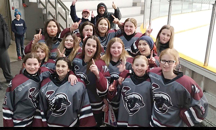 Moosomins U13 Borderland Badgers at the Stars Cup tournament in Winnipeg, during the March 24 weekend. <br />
